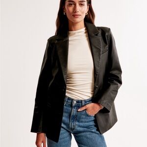 Abercrombie and Fitch vegan leather blazer jacket